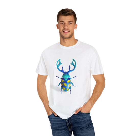 Colorful Beetle Graphic T-shirt, Unisex Tee, Nature Lover Gift, Eco-Friendly Fashion, Summer Style, Insect Art Tee