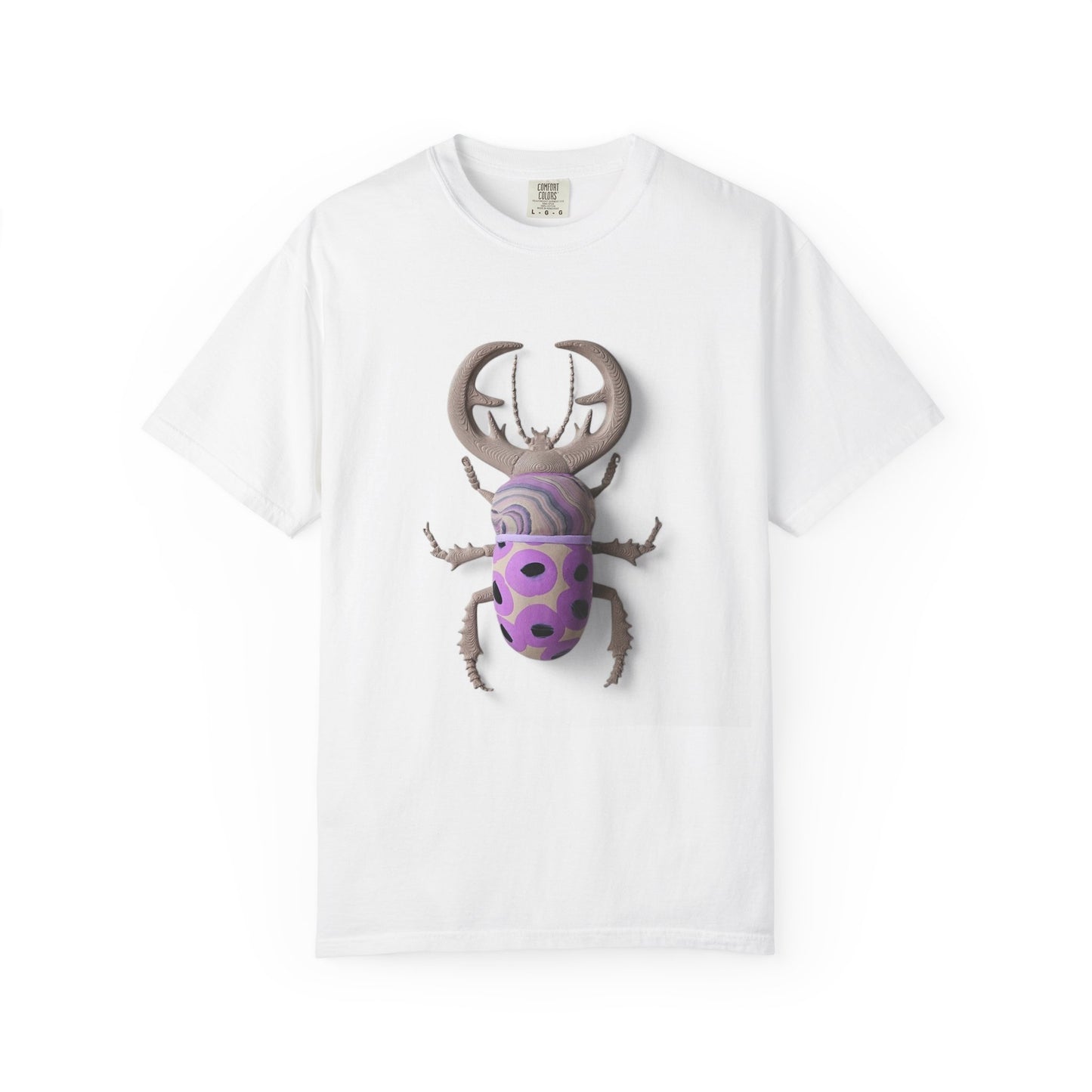 Purple Beetle Art Unisex T-Shirt, Trendy Graphic Tee, Nature Lover Gift, Unique Fashion Statement, Summer Outfit, Eco-Friendly Style