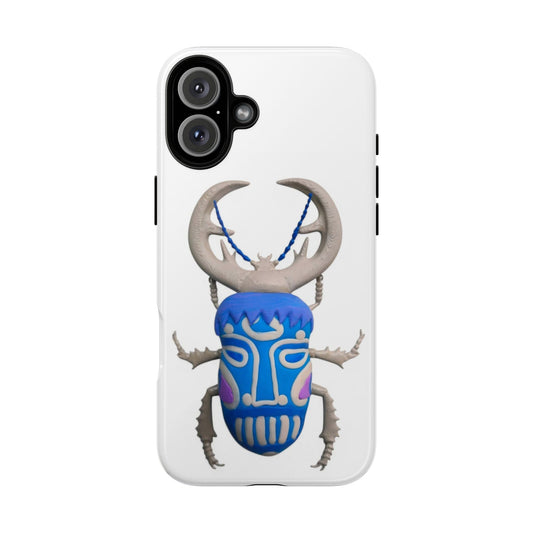 Colorful Beetle Phone Case, Tough Cases, Insect Design, Unique Gift, Phone Accessories, Nature Lover Gift