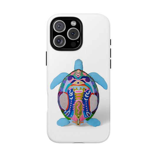 Colorful Turtle iPhone 16 Pro Max Phone Case, Tough Cases, Animal Lover Gift, Unique Art Design, Eco-friendly Phone Accessory