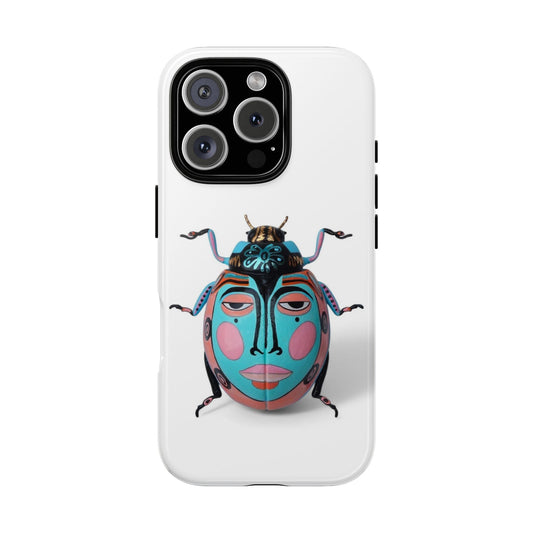 Artistic Phone Case with Colorful Bug Design, Tough Phone Cover, Unique Gift for Her, Eco-Friendly Case, Statement Phone Accessory