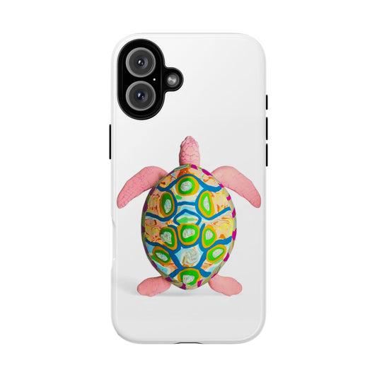 Colorful Turtle iPhone 16 Plus Case, Cute Turtle Design, Eco-Friendly Phone Cover, Gift for Nature Lovers, Animal Enthusiast Protection