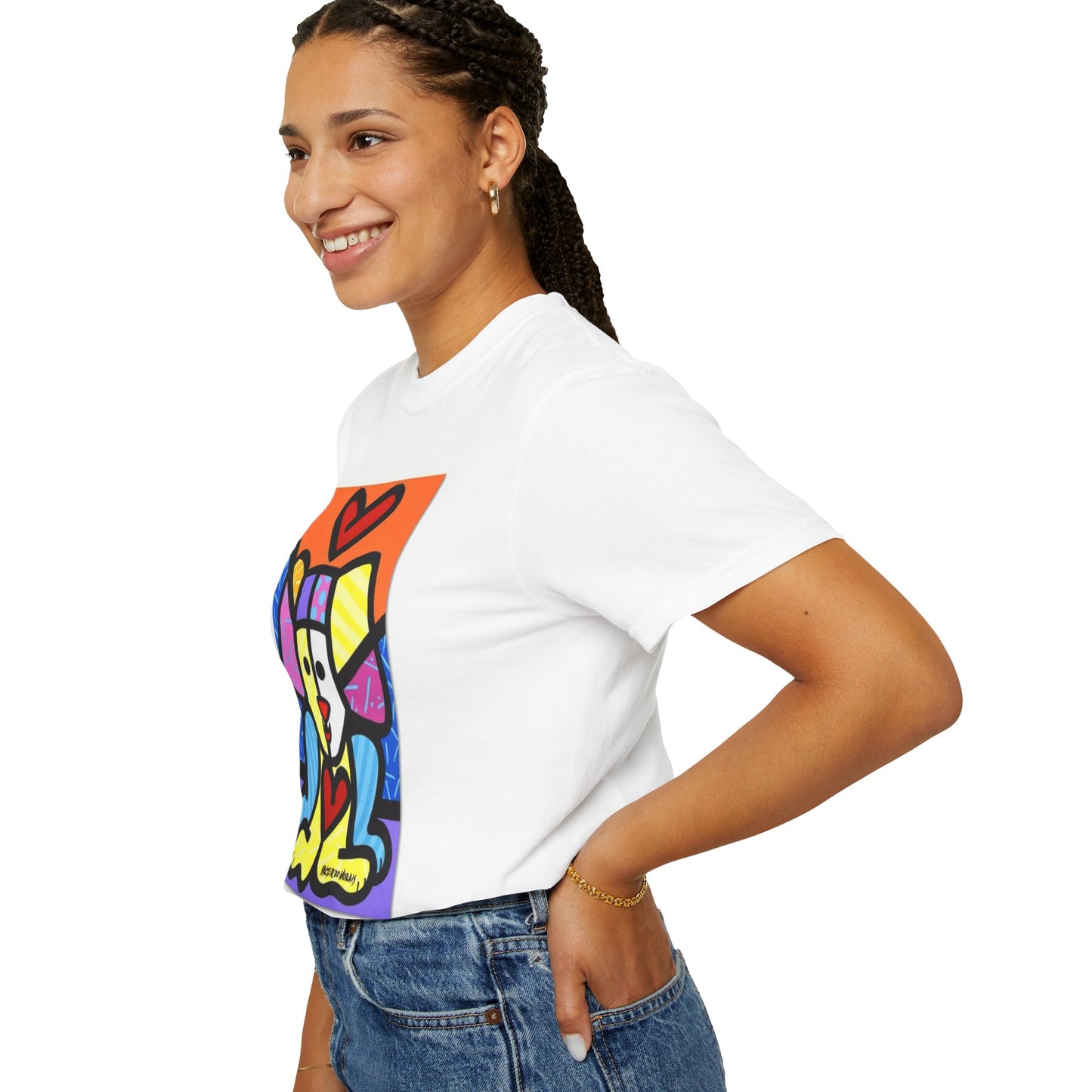 Colorful Dog Art T-shirt, Unisex Graphic Tee, Animal Lover Gift, Fun Summer Shirt, Dog Mom Apparel, Unique Pet Lover Top