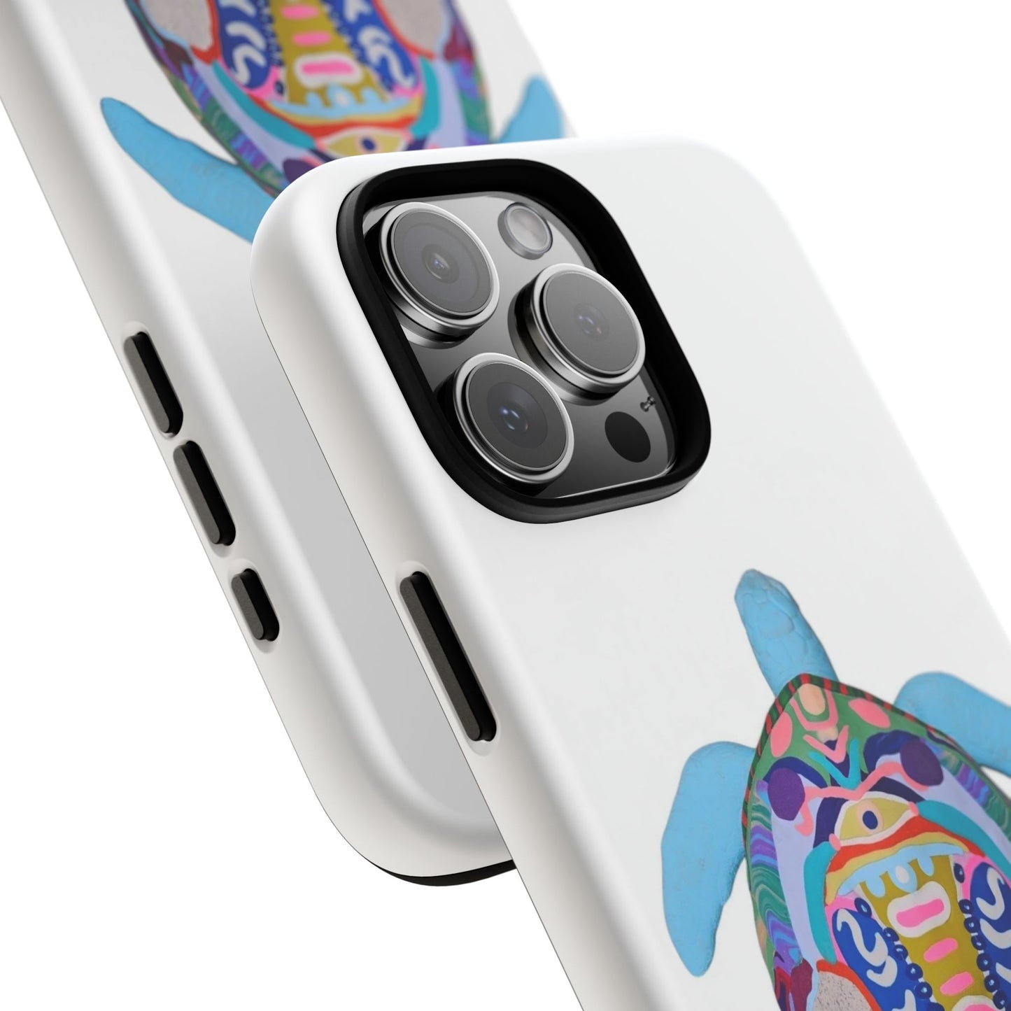 Colorful Turtle iPhone 16 Pro Max Phone Case, Tough Cases, Animal Lover Gift, Unique Art Design, Eco-friendly Phone Accessory