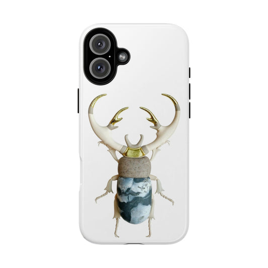 Beetle Art iPhone 16 Plus Phone Case, Tough Cases, Unique Gift for Nature Lovers, Insect Decor, Stylish Phone Protection