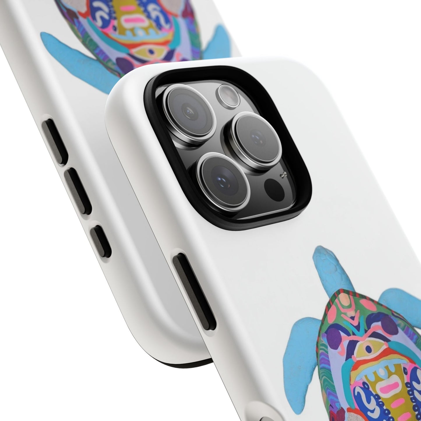 Colorful Turtle Phone Case - Unique Tough Cases for Protection, Gifts, Eco-Friendly, Beach Vibes, Artistic Cover