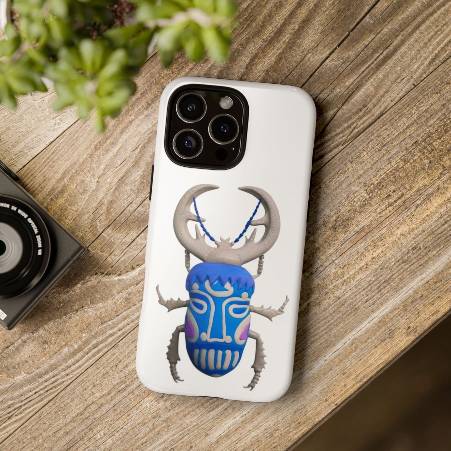 Unique Beetle iPhone 16 Pro Max Case, Tough Cases, Bug Lover Gift, Insect Art, Nature Phone Cover, Eco-Friendly Cell Case