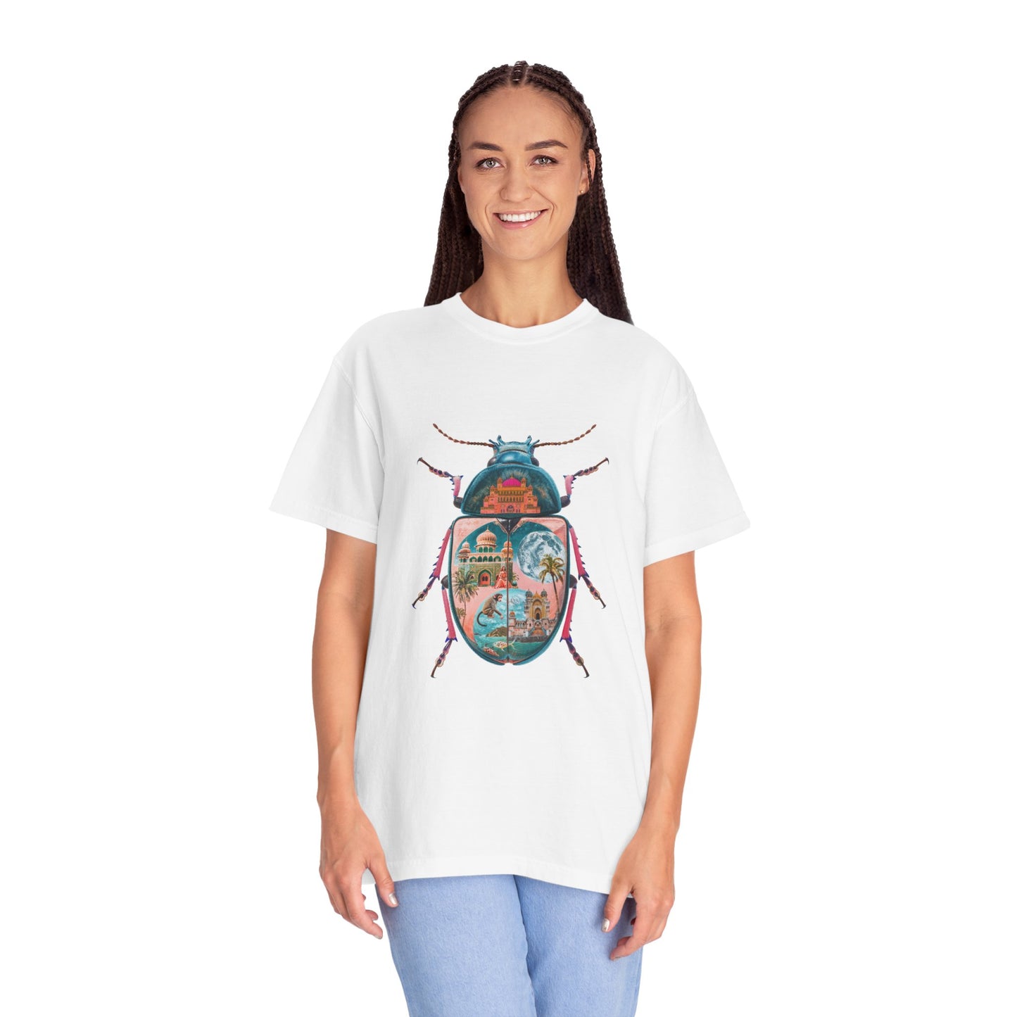 Vibrant Beetle Graphic T-Shirt, Eco-Friendly, Unisex, Nature Lover Gift, Casual Wear, Birthday, Earth Day