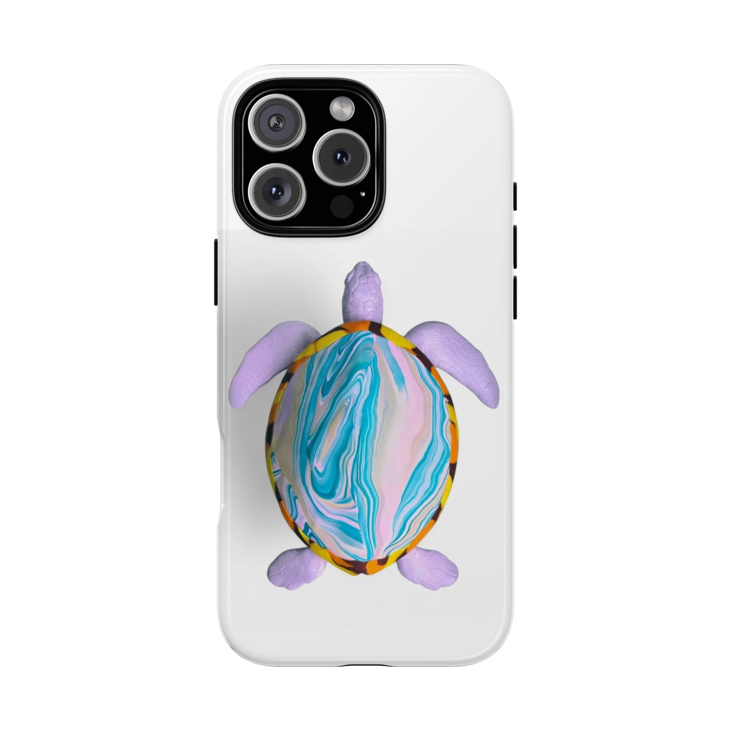 Vibrant Turtle iPhone 16 Pro Max Phone Case, Tough Cases, Ocean-Inspired Accessories, Eco-Friendly Phone Cover, Gifts for Ocean Lovers, Marine Life Case