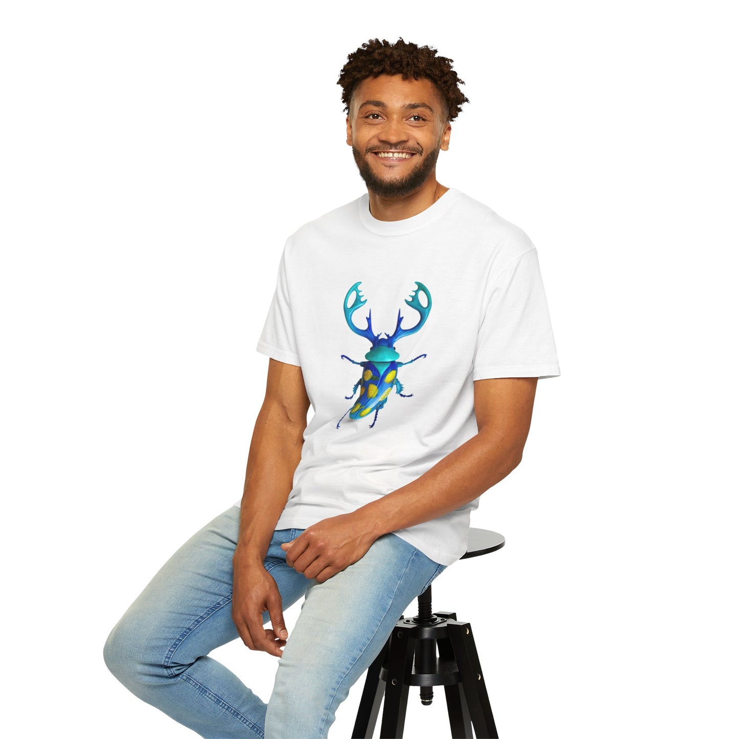 Colorful Beetle Graphic T-shirt, Unisex Tee, Nature Lover Gift, Eco-Friendly Fashion, Summer Style, Insect Art Tee